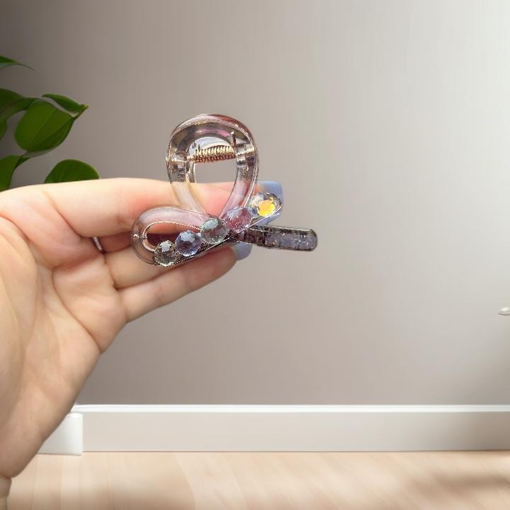 发夹气质轻奢时尚百搭发卡大抓夹小抓夹彩色韩版优雅炫彩约6公分