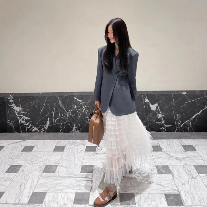 2025早春新款时尚半身裙气质显瘦洋气休闲百搭长款韩系百搭半身裙