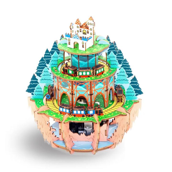 呱比比3D木拼音乐盒 探险系列-林幽探秘