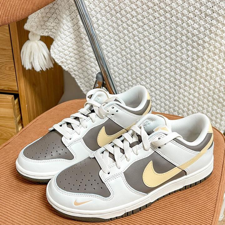 NIKE耐克 Dunk Low 女款褐色低帮复古运动鞋耐磨休闲板鞋官方正品