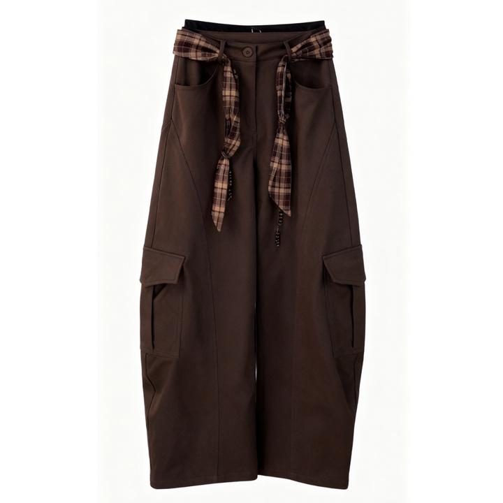 【初冬恋歌】秋冬新款潮流工装裤女休闲时尚弯刀裤3333常规款