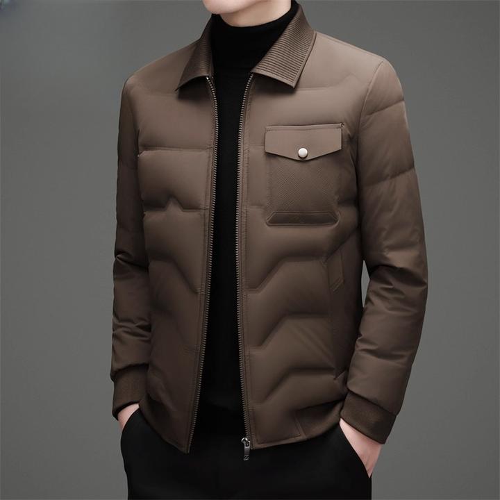 高端羽绒服男士冬季新款翻领商务时尚休闲短款防寒保暖外套男装潮