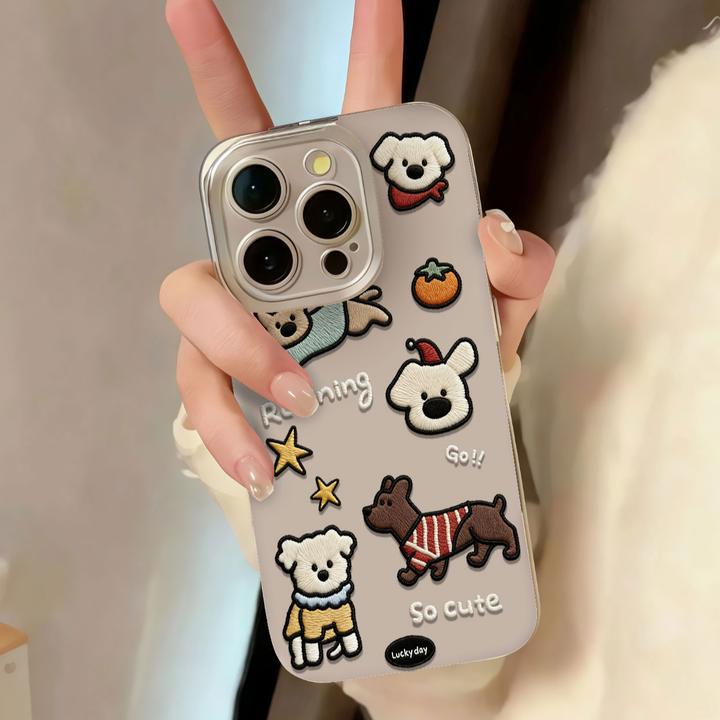 艺壳趣星星小狗手机壳适用苹果17pro/16promax15太空壳小米防摔xr