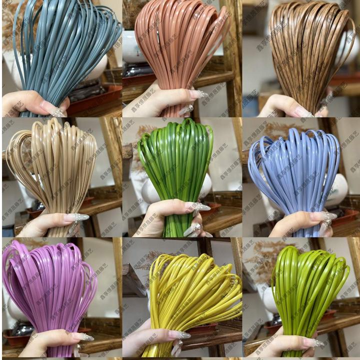 5mm扁藤条拍4斤送1斤PE裁剪篮花手工编织花盆DIY裁剪编织材料