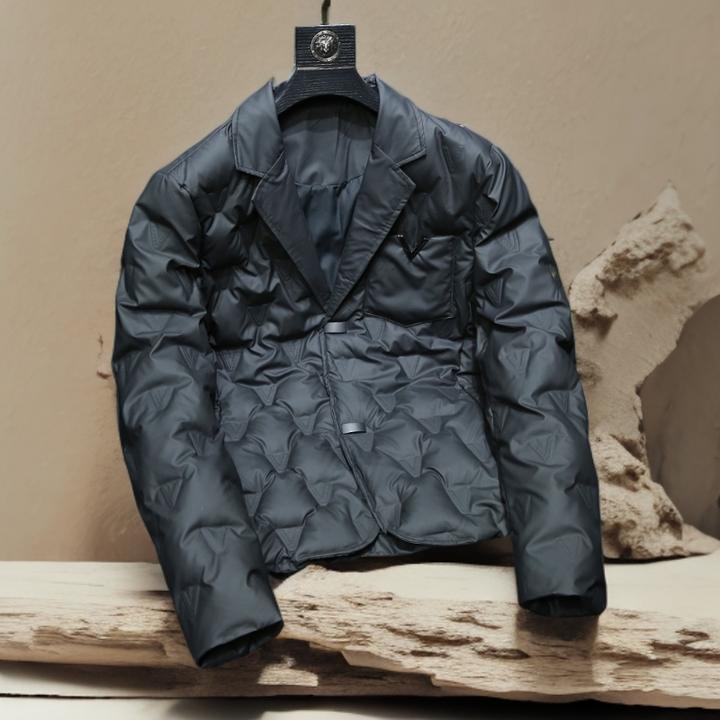 诺顿雷斯简约休闲百搭短款西装羽绒服男士轻薄款潮流修身西服外套