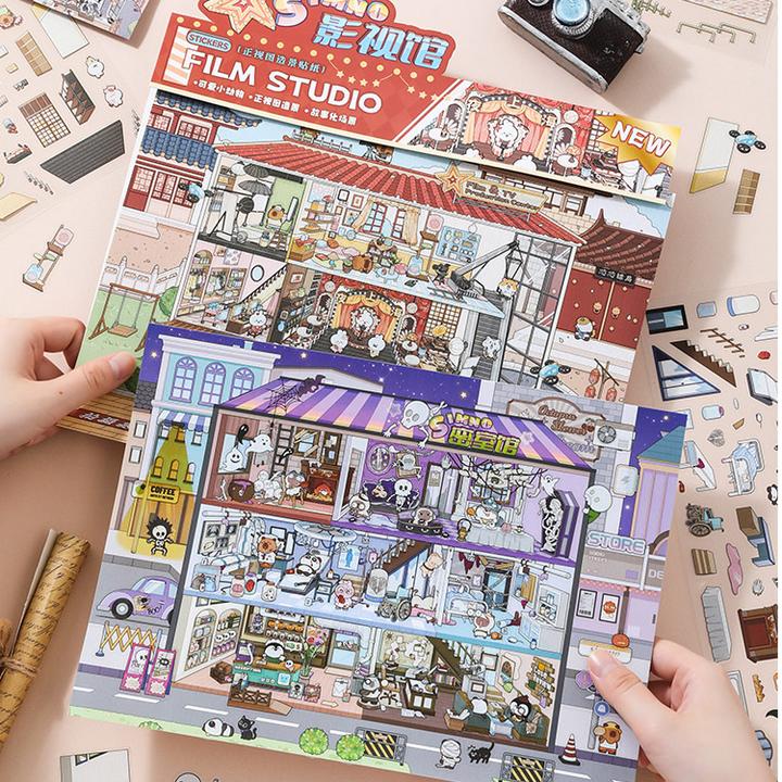 密室剧组篇大号解压芯陌微缩造景贴纸3D立体拼贴diy小屋大人玩具