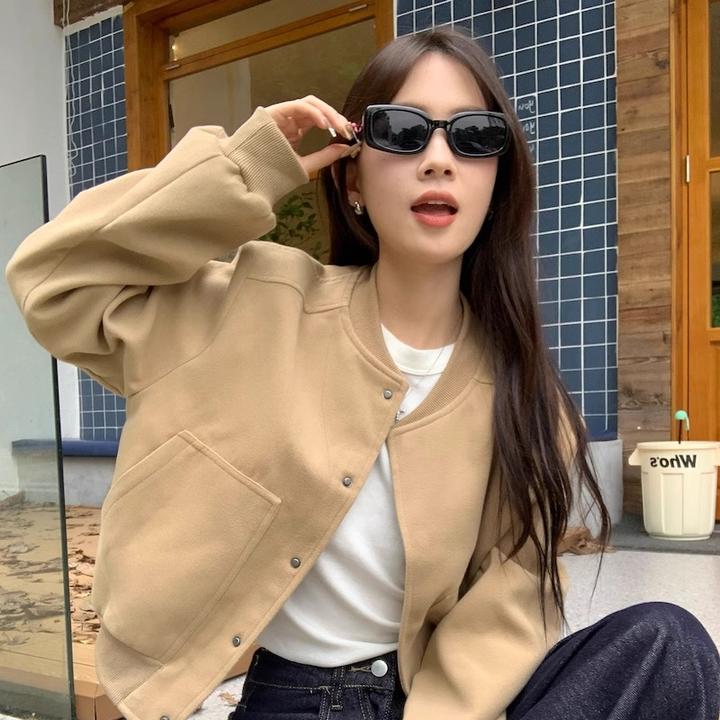 短款外套女秋冬季百搭灰色休闲高级设计感国风灰色外套