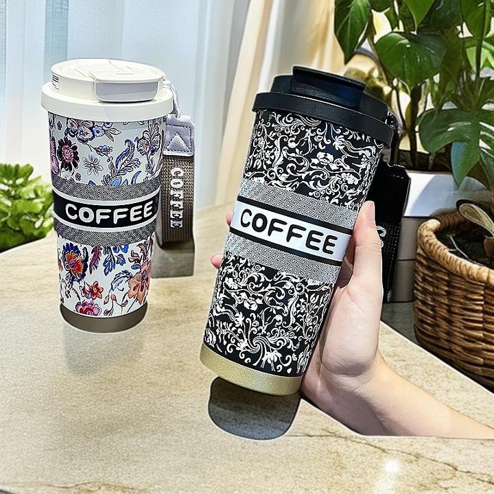 新款高颜值铃兰咖啡杯316不锈钢保温水杯子爆款2025最新款
