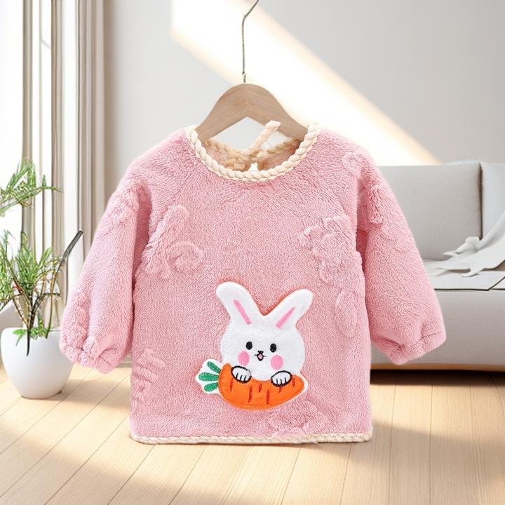 宝宝罩衣女孩外穿衣服秋冬婴儿围兜婴幼儿吃饭儿童防油防脏护衣