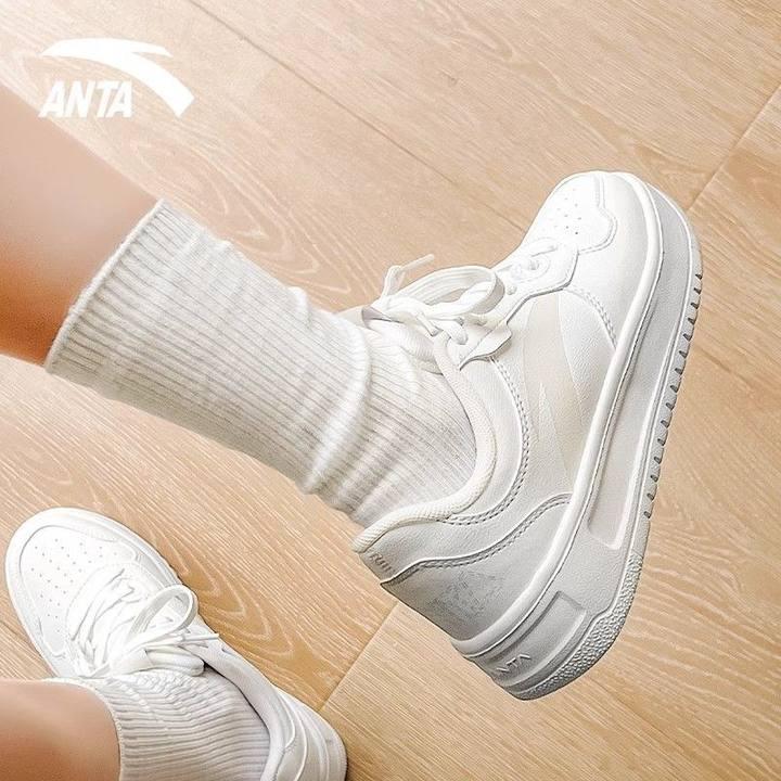安踏女鞋板鞋官方正品小白鞋2025新款冬季学生低帮休闲鞋运动鞋子