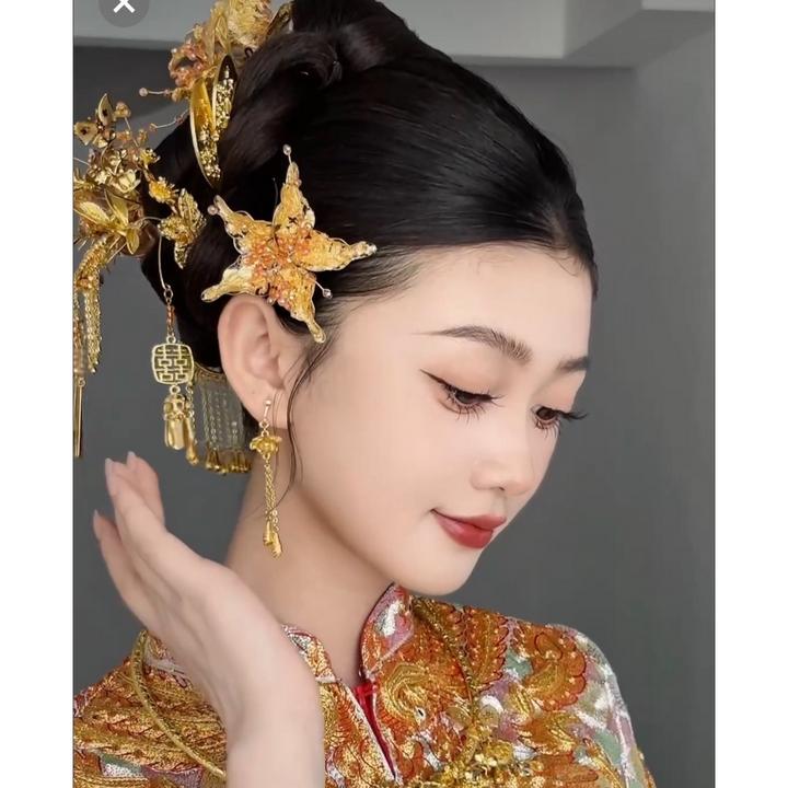 2025手作新款减龄中式新娘结婚饰品Z25009