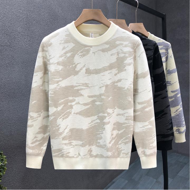 梦泡轻商务休闲时尚花毛衣男内搭针织衫20假男男士薄款针织开衫