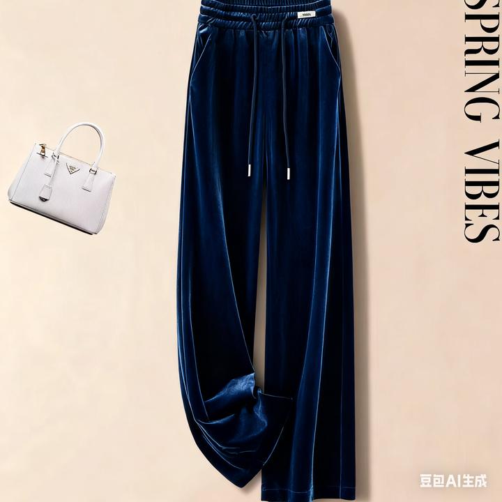 （有运补）加绒加厚后妈裤750秋冬南韩金丝绒高腰新款潮牌女装裤子