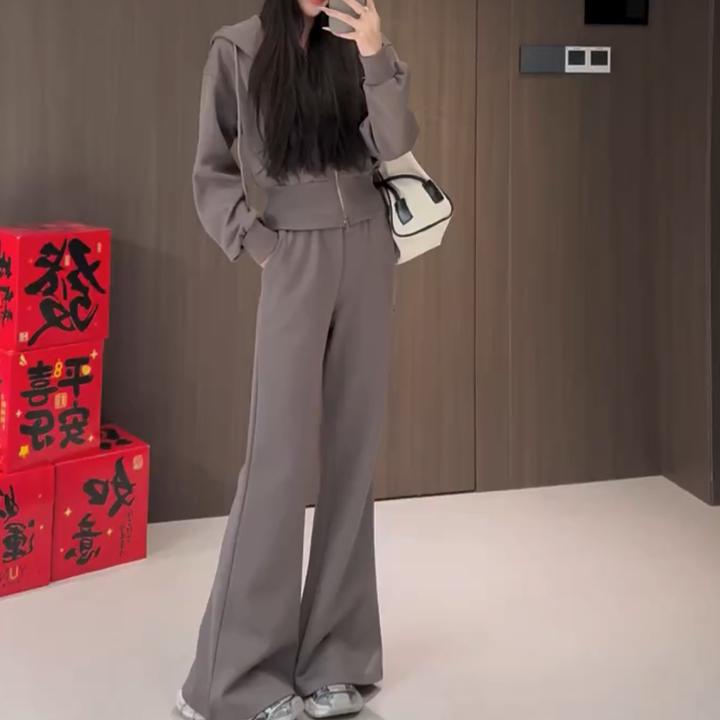 2025春季新款时尚显瘦气质女士网红洋气两件套百搭款D7198