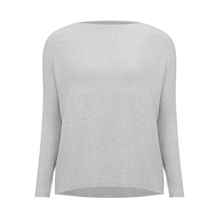 新款裸感宽松长袖运动舒适女显瘦透气简约训练健身运动瑜伽服