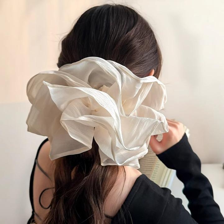 超大号花边大肠发圈2025新款气质优雅头绳发绳头花女高级感扎马尾