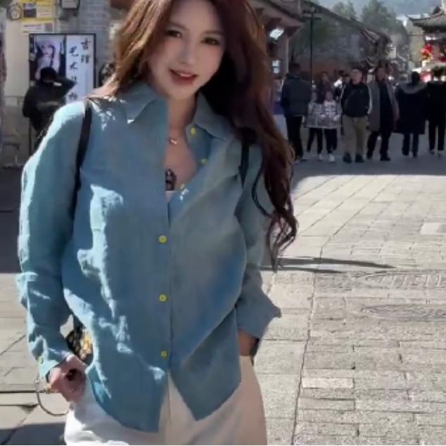 2025春季新款时尚女装网红气质爆款百搭洋气衬衫cx3