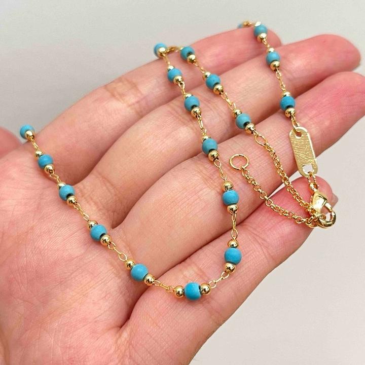 【魏来意】镀K金 满天星项链-2-3mm 36+4cm