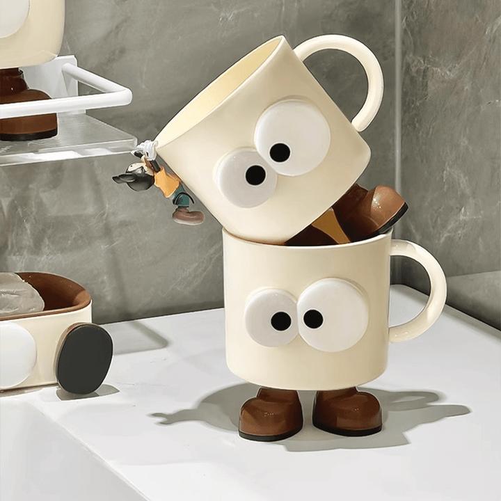 吉祥草漱口牙杯家用刷牙洗漱杯学生宿舍用牙缸儿童情侣牙具牙刷杯