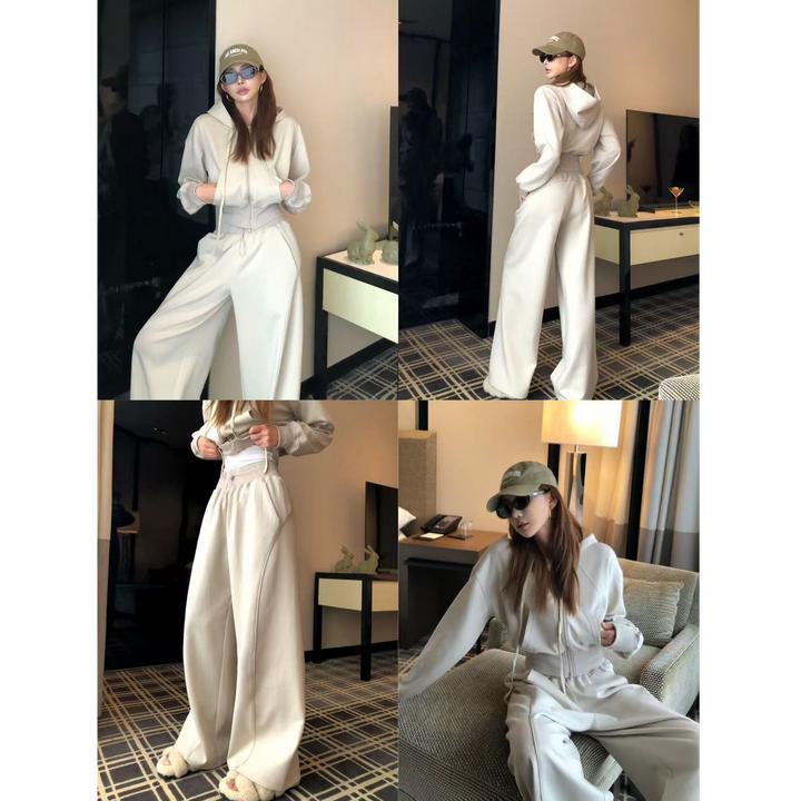 婉君【lu系女孩】秋季阔腿显瘦拖地百搭通勤时尚套装LWJ25C3TZ2335