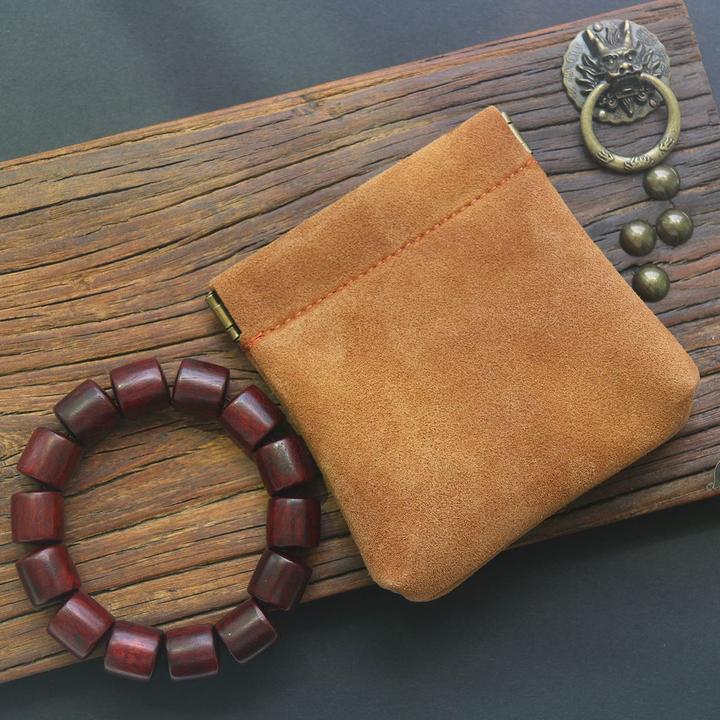 首饰袋 牛皮文玩袋首饰袋星月金刚猴头收纳包保护袋复古零钱包