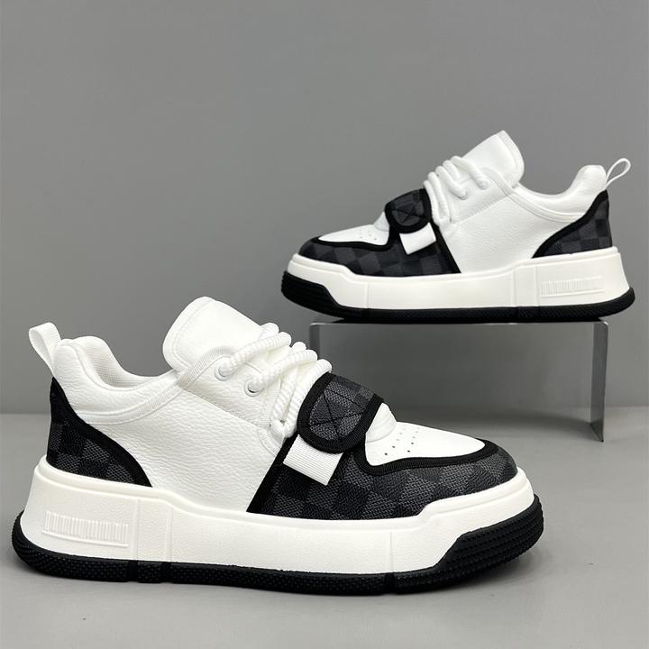 纪诗哲耐磨防滑男板鞋秋季新款拼接增高厚底时尚休闲鞋百搭男鞋