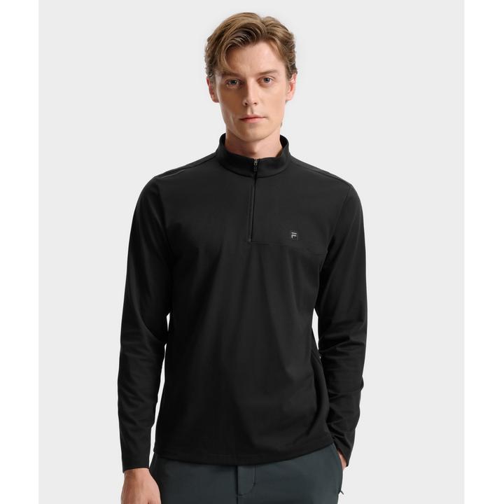 Fila/斐乐【双面绒高弹】男秋冬新款半拉链户外针织内搭F11M543208F