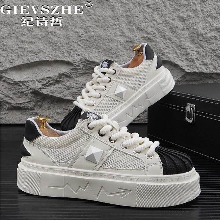 纪诗哲男鞋百搭个性潮流运动鞋子男士轻便透气休闲鞋厚底时尚板鞋