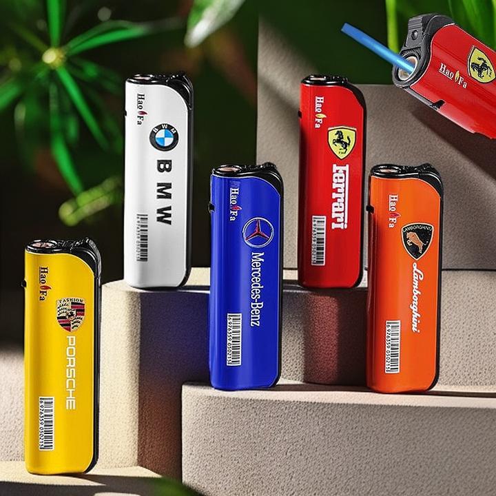 正品大号高颜值金属直冲防风打火机家用超市批发零售创意充气耐用