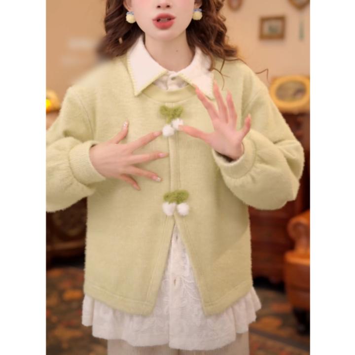 复古港风设计感减龄假两件卫衣女2025冬新款时尚宽松百搭洋气上衣