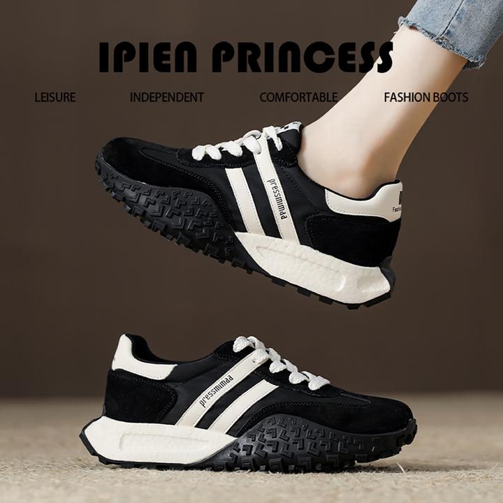 厚底防滑真皮阿甘鞋女2026新款秋季百搭网红老爹鞋轻便时尚休闲鞋