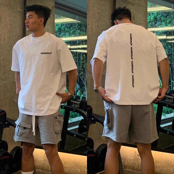 【重磅纯棉】美式简约短袖T恤宽松圆领打底休闲百搭cleanfit夏季ins