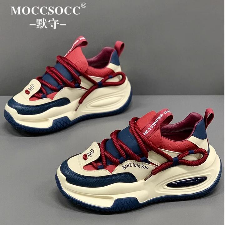 MOCCSOCC老爹鞋男厚底轻奢男鞋小众潮流设计男鞋时尚百搭休闲鞋子