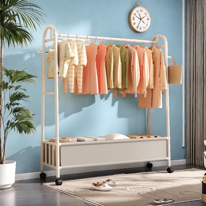 挂衣架落地卧室加厚晾衣架室内家用房间衣服架子落地式双杆衣帽架