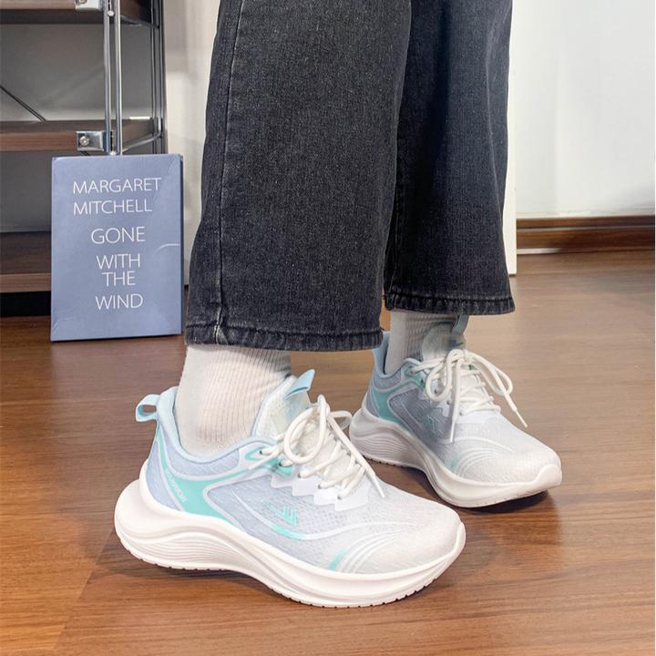 Warrior/回力渐变运动鞋子女款新款百搭爆款厚底透气休闲跑步鞋女