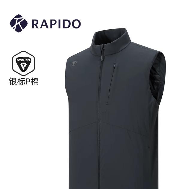 【新品】RAPIDO雳霹道25秋冬男O系列运动银标P棉棉服背心CN5938O49