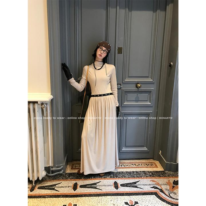 【Mona张绮贤】MONA羊毛莱赛尔 规则连衣裙 O125Q15100