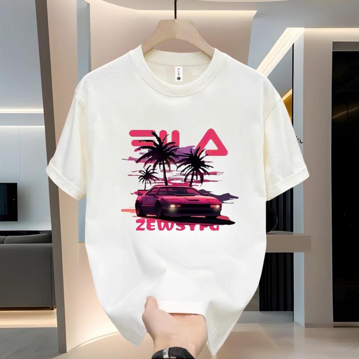 美式痞帅重磅纯棉短袖T恤青年男女款夏季ins潮牌街头修身百搭上衣