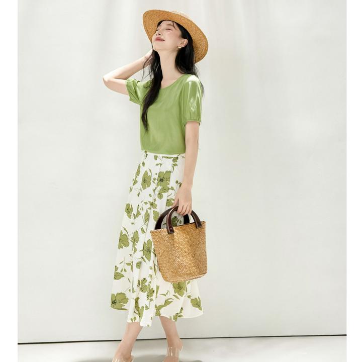 OSA/欧莎 日系休闲风甜美清新时尚套装上衣气质套装S125B15007