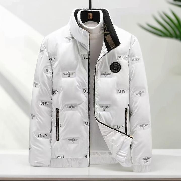 外套男士羽绒服时尚潮流保暖立领男装短款休闲百搭青年修身轻薄