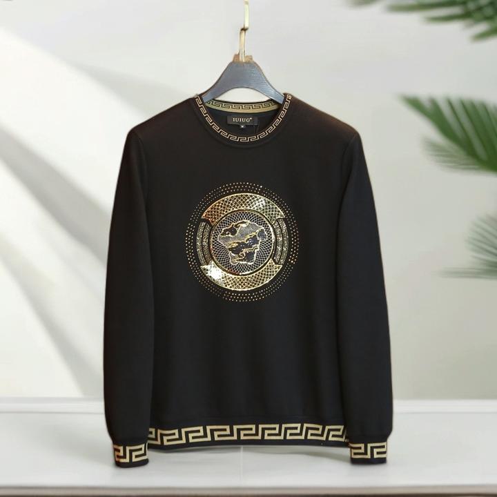 Mandsibil曼德西比利秋冬季新款套头卫衣男士刺绣长袖t恤男打底衫