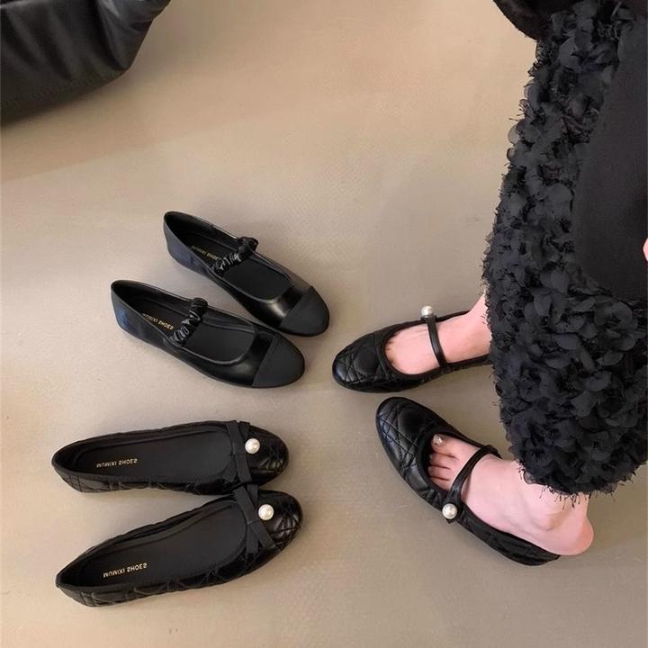 【cufk官方港风】复古玛丽珍鞋女夏季2025平底黑色软底晚晚单鞋瓢鞋
