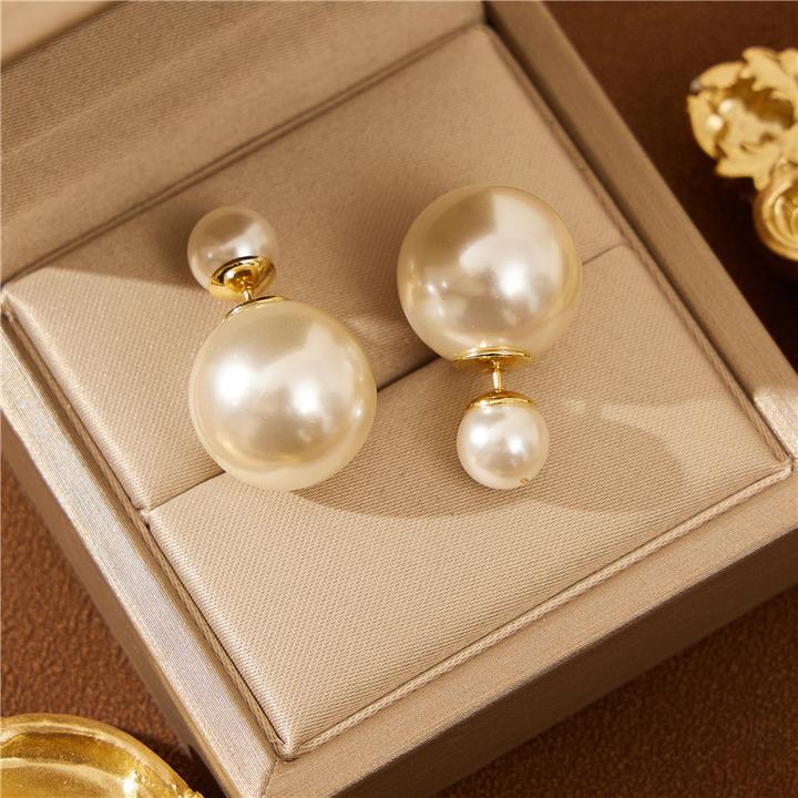 铜合金仿珍珠耳饰 铜合金仿珍珠耳饰法式小众轻奢高级感优雅耳钉