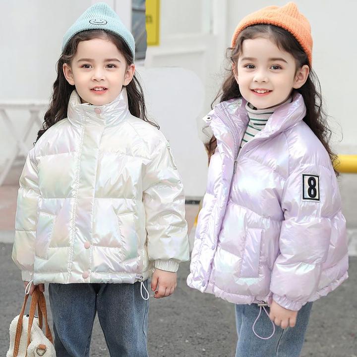 洋气女童棉服冬季宝宝加厚羽绒棉服秋冬保暖中大童短款儿童韩版