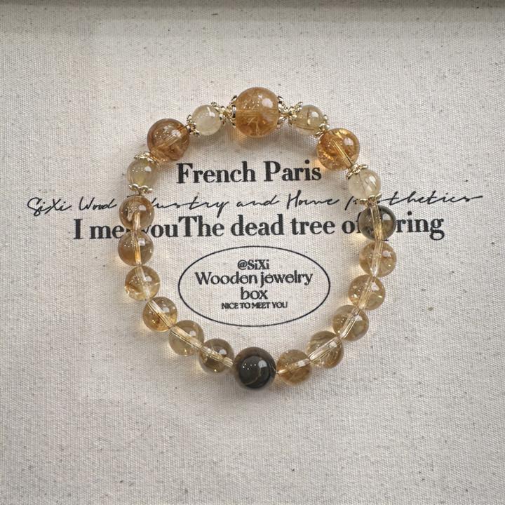 【068云妃YUNFEI】黄水晶黄虎眼原创小众设计