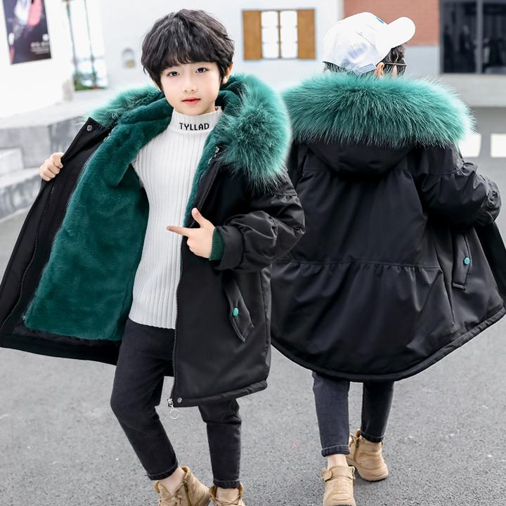 男童冬棉衣2025新款中大童外套中长款加厚棉服儿童宝宝派克服棉袄