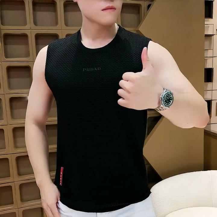 【时尚百搭】2024新款男士运动凉感健身无痕速干无袖休闲透气背心