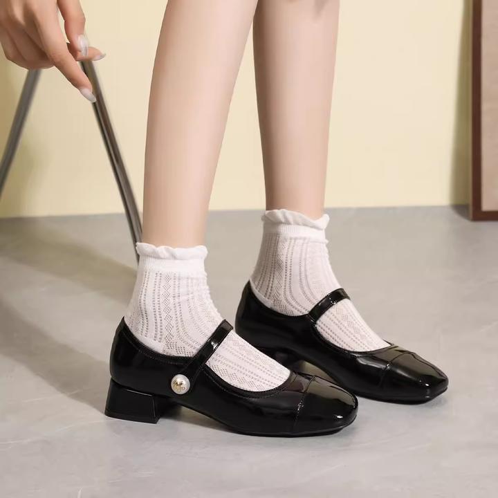 BJMAO伯爵猫低跟玛丽珍小皮鞋女322-9夏季学院风春款