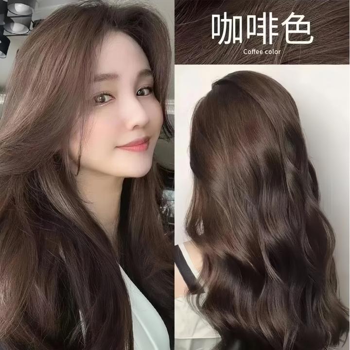 咖啡色染发膏2024流行色植物天然纯学生自己在家染色剂爆款OKHC5S