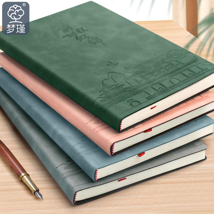 皮面商务笔记本简约批发设计加厚工作办公学习记事本A5大号本子